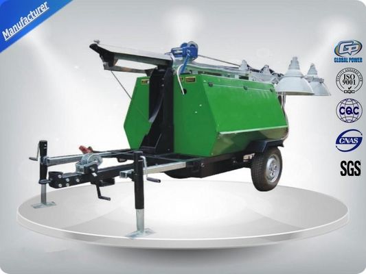 الصين أبراج إضاءة LED محمولة / أبراج إضاءة مثبتة على مقطورة ذات صاري تلسكوبي المزود