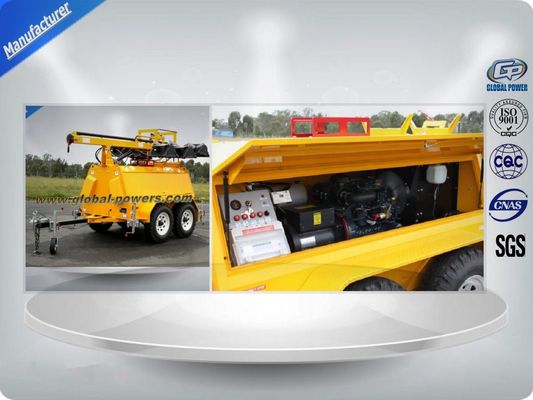 برج إضاءة متنقل للطوارئ للبناء بتردد 50 هرتز، تشغيل مستمر لمدة 8 ساعات المزود